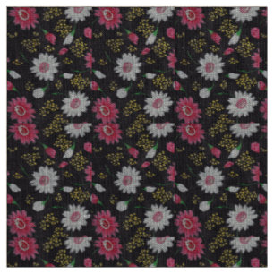 Tecido papel de embrulho floral com fundo floral escuro