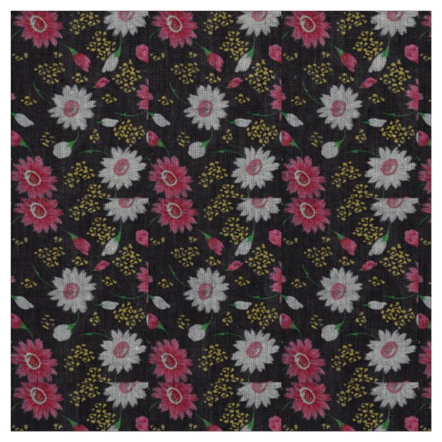 Tecido papel de embrulho floral com fundo floral escuro (Modelo)