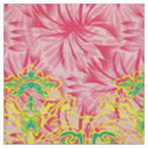 Tecido Papel de parede rosa. Têxtil em Grade Floral