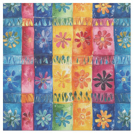 Tecido Papel Picado Sem Padrões Florais Mexicanos