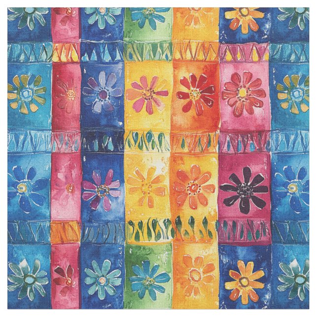 Tecido Papel Picado Sem Padrões Florais Mexicanos (Detalhe)
