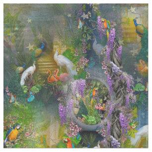 Tecido Paraíso Tropical de Wisteria no Palácio do Ouro