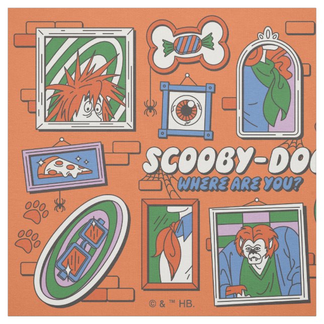 Tecido Parede de Quadros de Halloween do Scooby-Doo (Modelo)