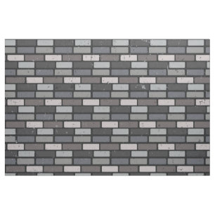 Tecido Parede de tijolo cinzenta