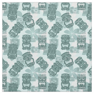 Tecido Partido de Tiki - oceano