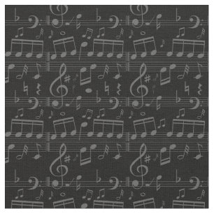 Tecido partitura musical de música negra