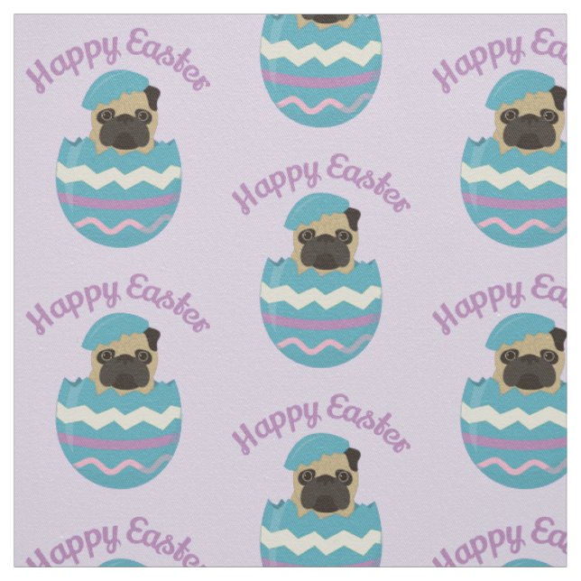 Tecido Páscoa Pug 2 (Modelo)