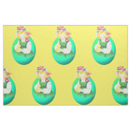 Tecido Páscoa Vintage Girl Easter Ovo E Páscoa Pintinho 9