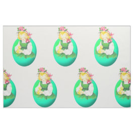 Tecido Páscoa Vintage Girl Easter Ovo E Páscoa Pintinho 9