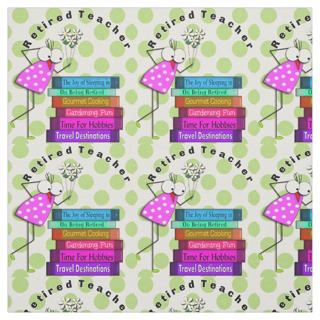 Tecido Pássaro Whimsical do Professor Aposentado (Modelo)