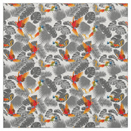 Tecido pássaros tropicais