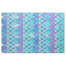 Tecido Pastel claro asteca tribal de Chevron do