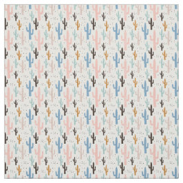 Tecido Pastel Desert Saguaro Cactus Patterno para a Másca