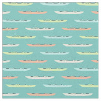 Pastel Kayaks sobre Teal Kayaking Themed