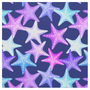 Tecido Pastel multicolorido Starfish Praia Náutica de Ver
