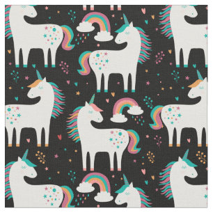 Tecido Pastel Unicorns e Rainbows
