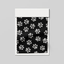 Tecido patas de rabo, patas de cão, patas brancas