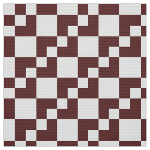 Tecido Patchwork Domino - Castanho escuro e branco