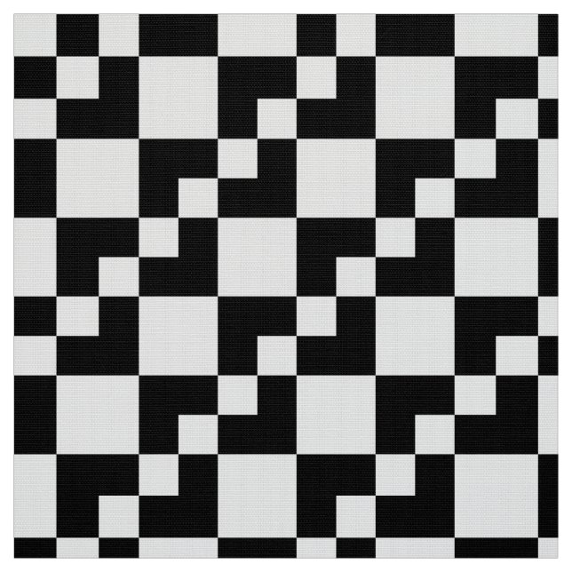 Tecido Patchwork Domino - Preto e Branco (Modelo)