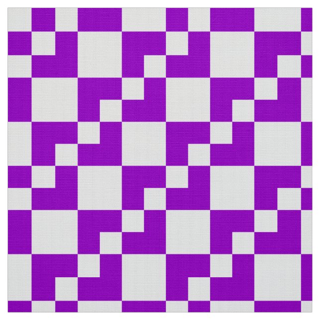 Tecido Patchwork Domino - Roxo e Branco (Modelo)