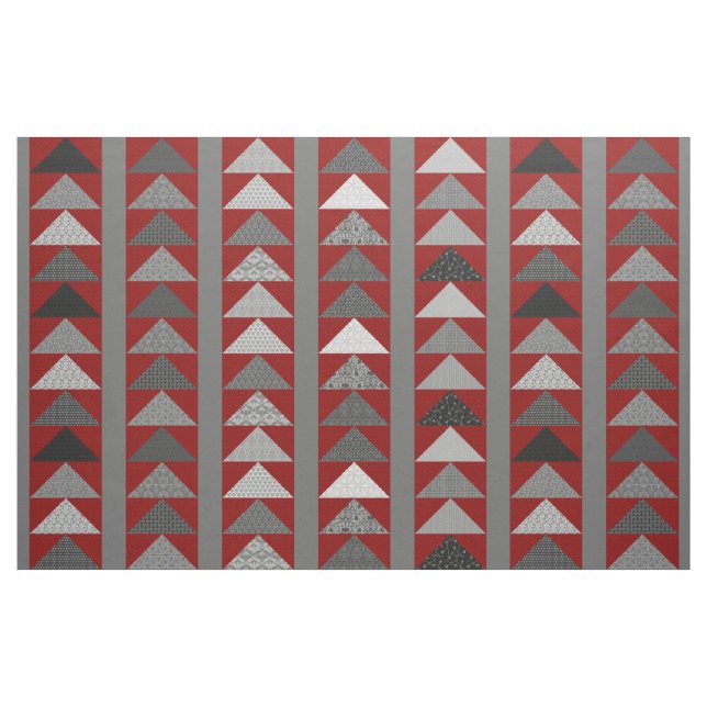 Tecido Patchwork-Look Red "Flying Geese" (Fat Quarter)