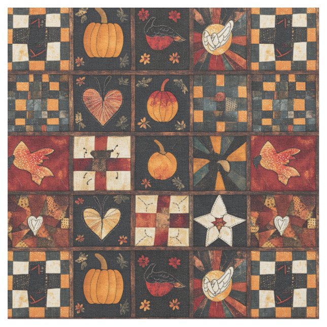Tecido Patchwork Rustic | Padrão de Inclinação do outono  (Detalhe)