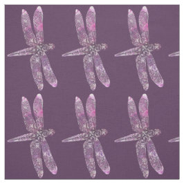 Tecido Patina roxo: Libélula