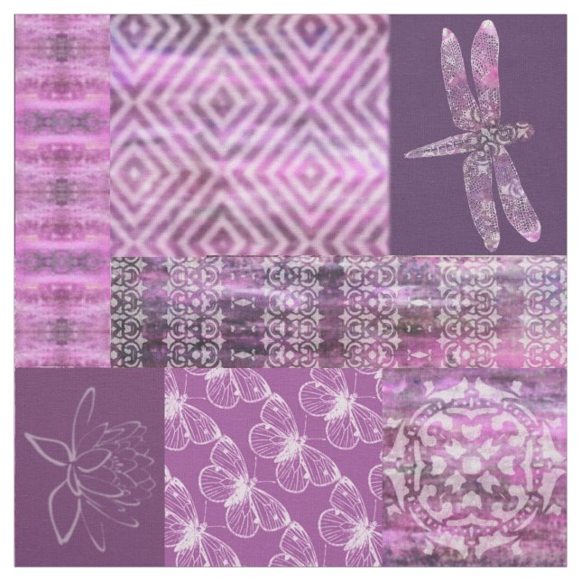 Tecido Patina roxo: Mosaico (Modelo)