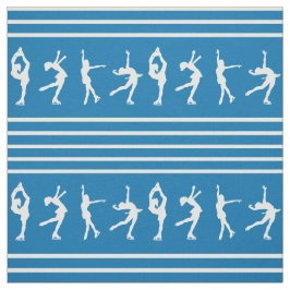 Tecido Patinagem artística listrado azul e branco