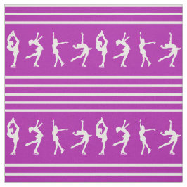 Tecido Patinagem artística listrado roxo e branco
