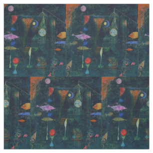 Tecido Paul Klee Fish Magic Abstrato Pintura Gráfica