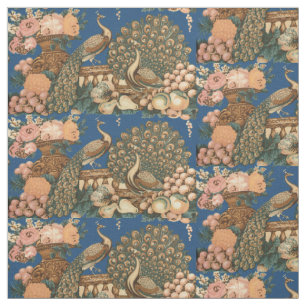Tecido Pavões, Frutas e Flores da Era Vitoriana