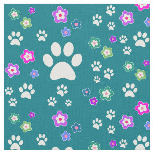 Tecido Pawprint do Cachorro