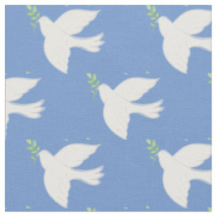 Tecido Paz Espalha Azul Cristão Religioso