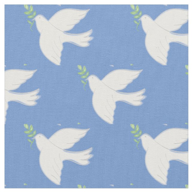 Tecido Paz Espalha Azul Cristão Religioso (Detalhe)