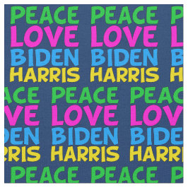 Tecido Peace Love Biden Harris