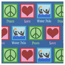 Peace Love Water Polo Team Blue