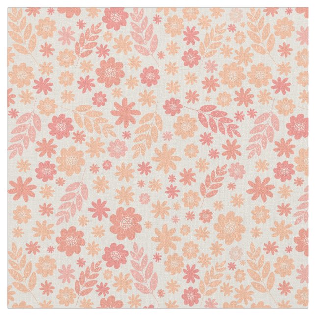 Tecido Peach Airy Wildflower Meadow Standard (Detalhe)