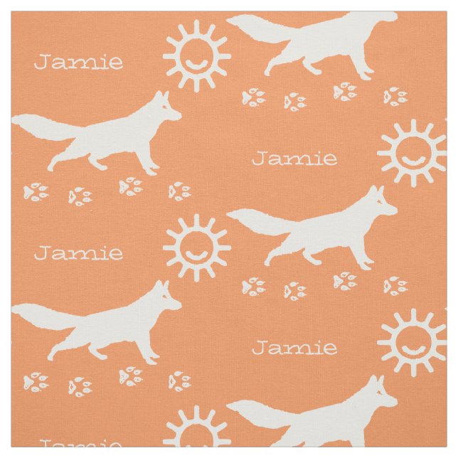 Tecido Peach Apricot Kids Sunshine Fox Track Personalizad (Modelo)