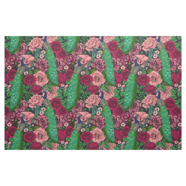 Tecido Peacocks no rosa 2 (Fat Quarter)