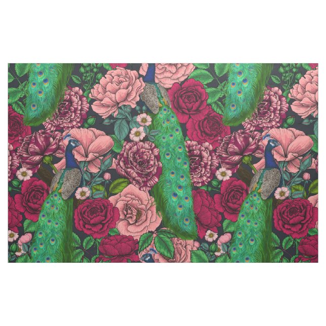 Tecido Peacocks no rosa 2 (Fat Quarter)