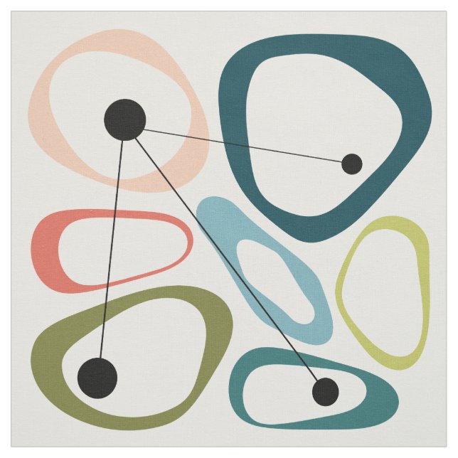 Tecido Pebbles Moderno do meio século (Modelo)