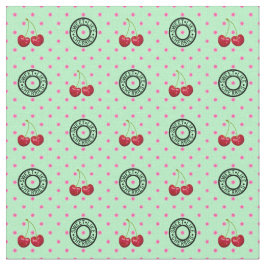 Tecido PEDAÇOS DOCES COMO CHERRIES Retroativo Padrão de V