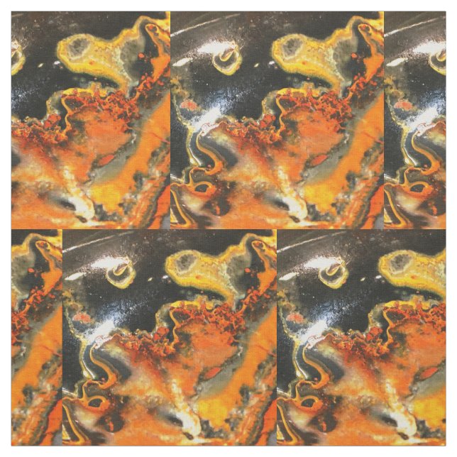 Tecido Pedras Laranja Desenroscadas (Modelo)