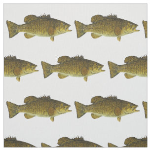 Tecido Peixe-Algodão Que Pescam À Porta