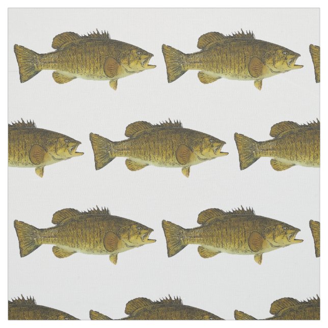 Tecido Peixe-Algodão Que Pescam À Porta (Modelo)