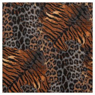 Tecido Pele de tigre leopardo na moda