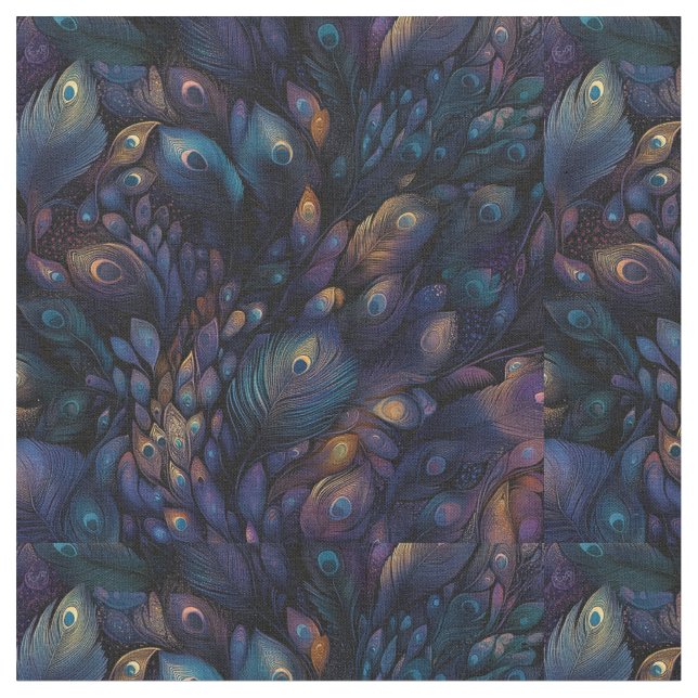 Tecido Penas de pavão (Detalhe)