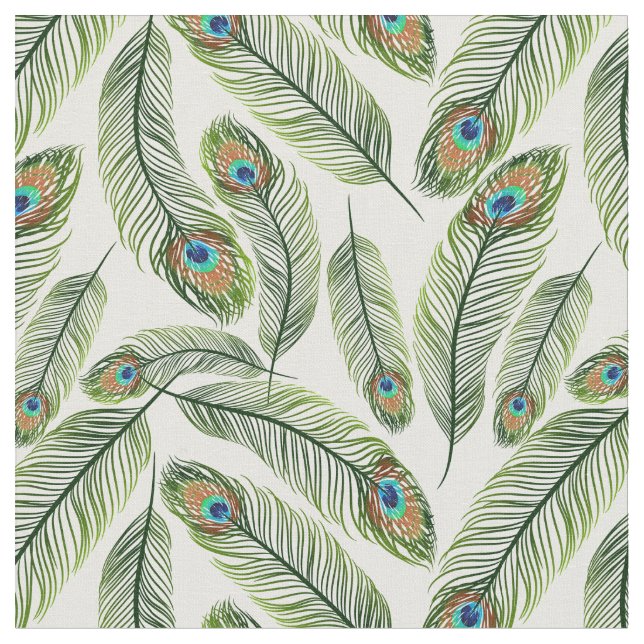 Tecido Penas de Peacock (Detalhe)