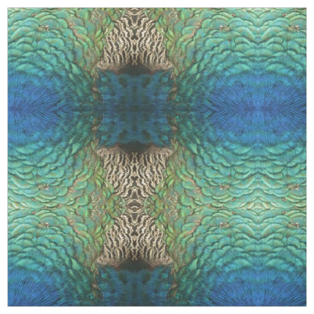 Tecido Penas de Peacock I Abstrato (Modelo)